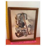 Ty Cobb Memorabilia Print Bio On Back