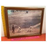 Babe Ruth Framed Print Bio On Back