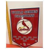 Cardinals World Champions Metal Sign