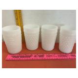 Milk Glass Hobnail Tumblers 4