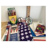 Yard Flags Memo Pads Patches & Crayons