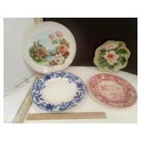 Vintage Bavarian Porcelain Plate w/Roses & Water