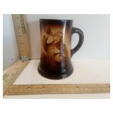Vintage Ceramic  Beer Mug with Transfer Print Of