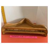 French Oak Corner Wall Shelf