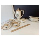 Homer Laughner Pink Dogwood Cups, Saucers, Gravy