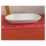 Milk Glass Celery / Relish Dish