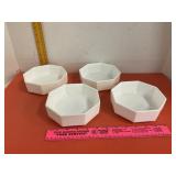 Milk Glass Octagonal Bowls 4