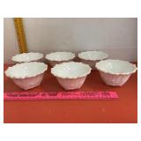Indiana Milk Glass Wild Rose Bowls 6