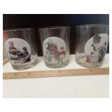 Norman Rockwell Collectors Rocks Glasses 4