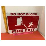 Reflective Fire Exit Metal Sign