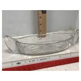 Crystal Glass Canoe Relish Pickle Dish
