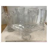 Crystal Vases & Serving Dish