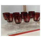 Vintage Cristal Dï¿½Arques-Durand Ruby Goblets