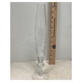 Crystal Glass Vase Etched Floral
