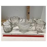 Crystal Glass Creamer Sugar Holders