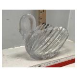 Crystal Glass Swan Dish
