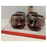 Vintage Votives Silver Trim