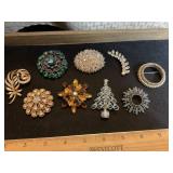 Bejeweled Brooches Trifari & More