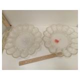 Pressed Glass Devilled Egg Trays 2