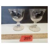 Libbey Horseless Carriage 1899  Cordial Glasses 2