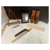 Easel, Picture Frame,  Wood Candle Sconces with