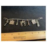 Vintage Parisian Theme Charm Bracelet