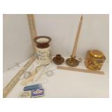 Lights Out Jar, Candle in Tray with Handle &
