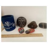 Indy 500 Can Cozy, Painted rocks & Ceramic