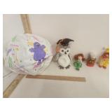 McDonalds Blow Up Ball, Graduation Owl, & Dolls 3