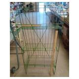 Green Painted Wire Shelf