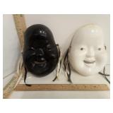 Japanese Ceramic Wall Masks Depicting  Daikoku
