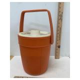 Orange Rubbermaid Cooler W/ Lid