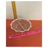 Hobnail White Opalescent Divided Bowl