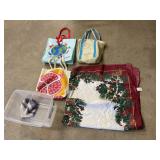 Carry Totes & Table Cloth(Stain)  In Tote