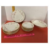 Pope Gosser Sterling Plates 8 Ea & Oval Bowl
