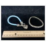 Leather Cord Braided Bracelet & Tennis Bracelet