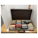 Briefcase Style Cassette Tape Organizer & Tapes