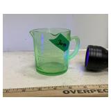 Vintage Kellogg's Uranium Glass Measuring Cup