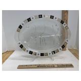 MCM Inland Glass Atomic Starburst Roast Platter