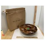 12' Wooden Sectioned Lazy Susan