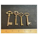 Antique Brass Skeleton Keys