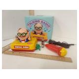 Battery Operated Talking Radio in box   damage