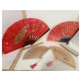 Decorative Paper & Cut wood Fans 4