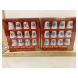 Porcelain Thimbles 12 PC Collections  2 Boxes