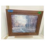 Birches & R8ver Landscape By Wm.Blackman  Framed