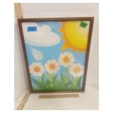 Sunshine & Flowers Sticker Art Framed