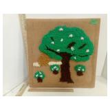 Handmade Punch Needle Embroidery Tree Wall Art