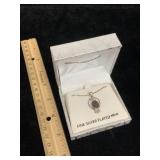 Genuine Drusy Quartz Fine Silver Plated Necklace