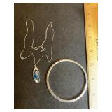 Trifari Bracelet & Lovely Silver Tone Necklace &