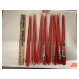 8 Red Taper Candles NIP